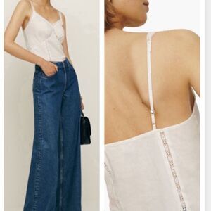 Reformation Christa Camisole in white at Nordstroms Size 12 NEW $128